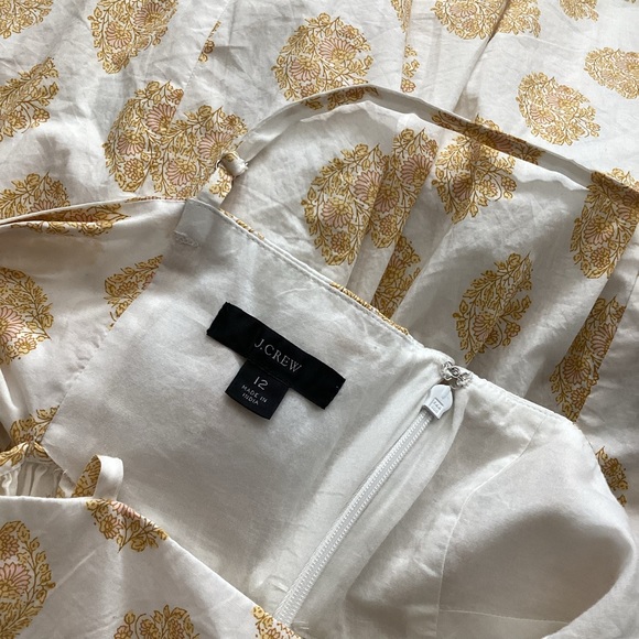 J. CREW | Tie-back Tiered Dress in gathered floral block print - Picture 10 of 11